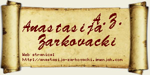 Anastasija Žarkovački vizit kartica